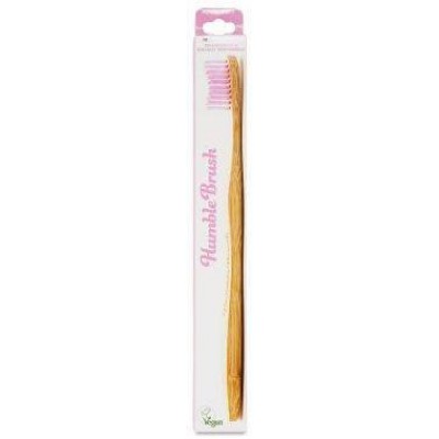 Miniaturka artykułu - HUMBLE Brush Bambusowa szczoteczka do zęb&oacute;w Soft r&oacute;żowa, 1szt.