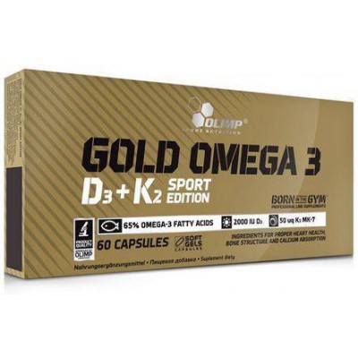 Miniaturka artykułu - OLIMP Gold Omega 3 D3+K2 Sport Edition, 60 kapsułek