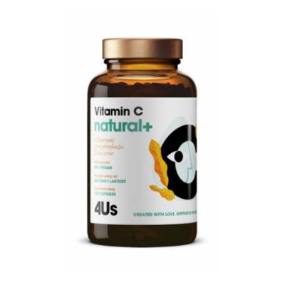 Miniaturka artykułu - 4US Vitamin C natural+, 120 kapsułek