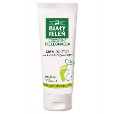 BIAŁY JELEŃ Krem do st&oacute;p na suche i popękane pięty, 75ml
