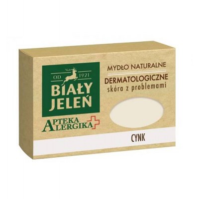 BIAŁY JELEŃ Apteka Alergika Mydło naturalne dermatologiczne z cynkiem, 125g
