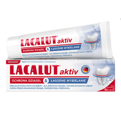LACALUT AKTIV Pasta do zęb&oacute;w Ochrona Dziąseł & Łagodne Wybielanie, 100ml