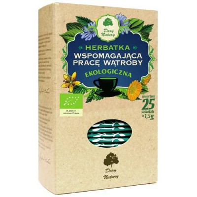 Miniaturka artykułu - DARY NATURY Herbatka Ekologiczna Wspomagająca Pracę Wątroby, 25x1,5g