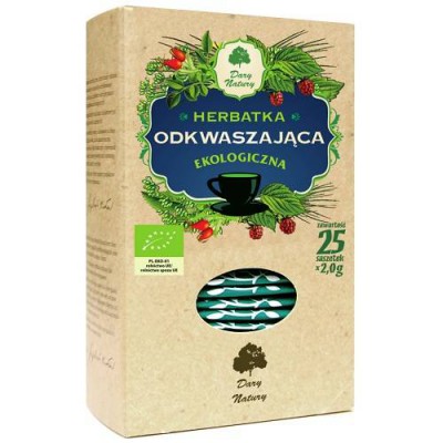 Miniaturka artykułu - DARY NATURY Herbatka Ekologiczna Odkwaszająca, 25x2,0g