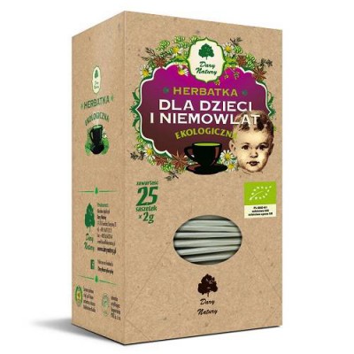 Miniaturka artykułu - DARY NATURY Herbatka Ekologiczna Dla dzieci i niemowląt, 25x2,0g