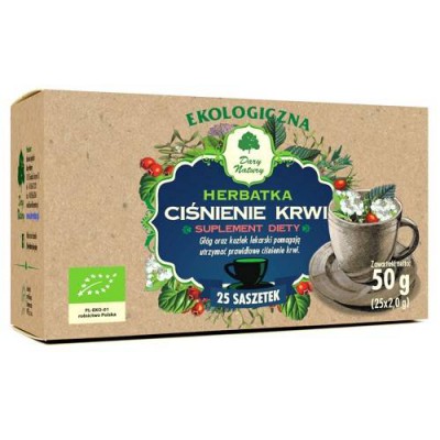 Miniaturka artykułu - DARY NATURY Herbatka Ekologiczna Ciśnienie Krwi, 25x2,0g