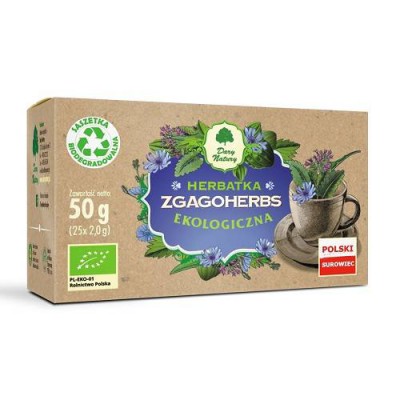 Miniaturka artykułu - DARY NATURY Herbatka Ekologiczna Zgagoherbs, 25x2,0g