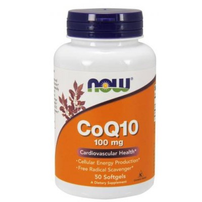 Miniaturka artykułu - Now Foods Koenzym Q10 100 mg + witamina E, 50 kaps.
