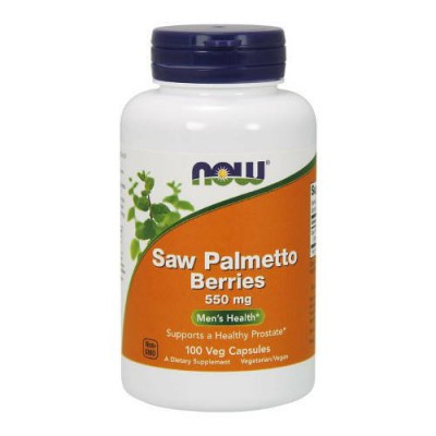 Miniaturka artykułu - Now Foods Saw Palmetto Berries Palma Sabałowa 550mg, 100kaps.