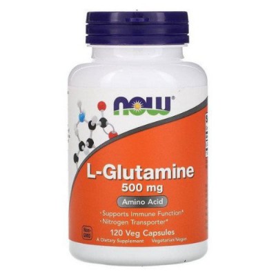 Miniaturka artykułu - Now Foods L-Glutamina 500mg, 120 kaps.