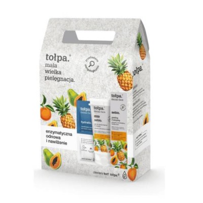 Miniaturka artykułu - TOŁPA Zestaw 3 enzymy Peeling, 40ml + Żel do mycia, 150ml + Maska-kompres, 2x6ml