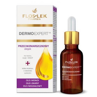 Miniaturka artykułu - FLOS-LEK DERMO EXPERT Olejek przeciwzmarszczkowy, 30ml