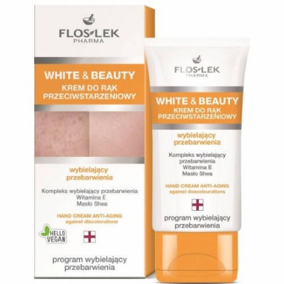 Miniaturka artykułu - FLOS-LEK WHITE&BEAUTY Krem do rąk wybielający przebarwienia, 50ml