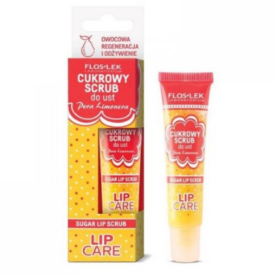 FLOS-LEK Cukrowy scrub do ust Pera Limonera, 14g