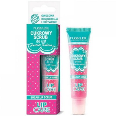 FLOS-LEK Cukrowy scrub do ust Fertodi rubina, 14g