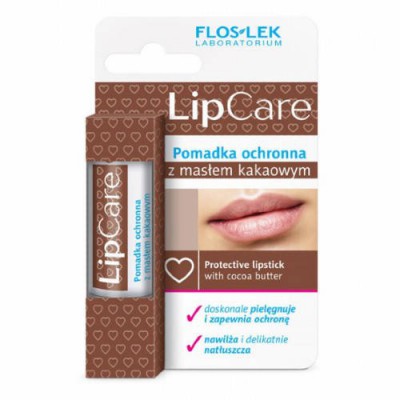 FLOS-LEK Pomadka ochronna do ust z masłem kakaowym, 1szt.