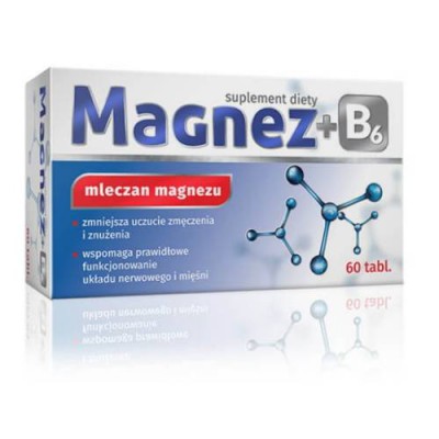 Miniaturka artykułu - Magnez+B6, 60 tabletek