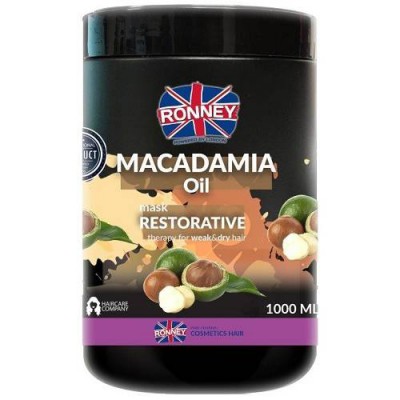 Miniaturka artykułu - RONNEY Maska wzmacniająca - olej macadamia, 1000ml