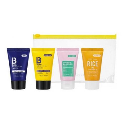 Miniaturka artykułu - HOLIKA HOLIKA Zestaw Szampon, 30ml + Odżywka, 30ml + Żel, 30ml + Pianka, 30ml