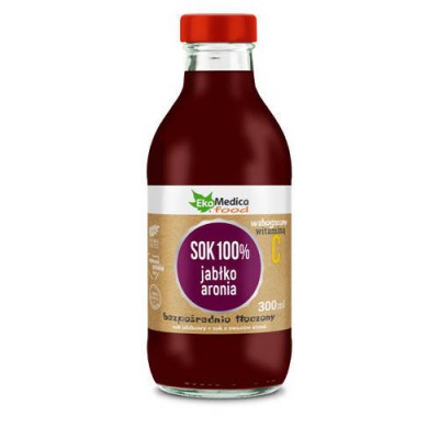 Miniaturka artykułu - EKAMEDICA Jabłko aronia sok, 300ml