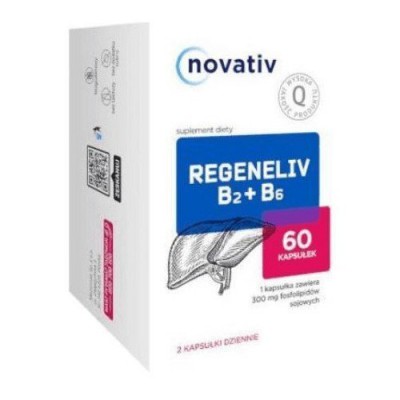 Miniaturka artykułu - Novativ Regeneliv B2+B6, 60kaps.