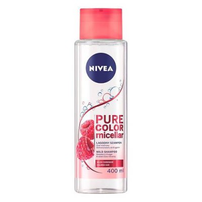 Miniaturka artykułu - NIVEA Pure Color Micellar Szampon do włos&oacute;w farbowanych, 400ml