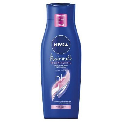 Miniaturka artykułu - NIVEA Hairmilk Łagodny mleczny szampon - włosy cienkie, 400ml