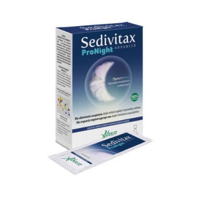 Miniaturka artykułu - Sedivitax ProNight Advanced 10saszetek - innowacyjny preparat ułatwiający zasypianie i regenerację podczas snu 