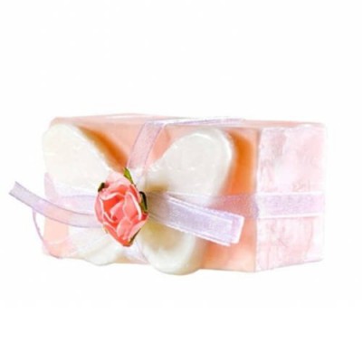 Miniaturka artykułu - ORGANIQUE Mydło glicerynowe - r&oacute;żowy motyl, 120g