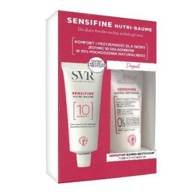 Miniaturka artykułu - SVR SENSIFINE NUTRI-BAUME Zestaw Mleczko do demakijażu, 55ml + Kojący balsam, 40 ml 