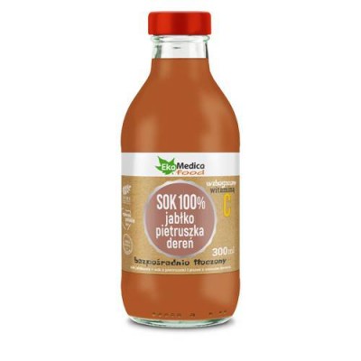 Miniaturka artykułu - Ekamedica Jabłko pietruszka dereń sok, 300ml