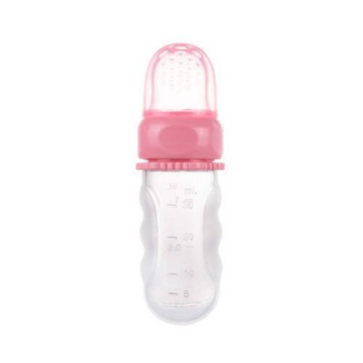 Miniaturka artykułu - CANPOL BABIES Tubka silikonowa do pokarm&oacute;w r&oacute;żowa, 1szt 56/110