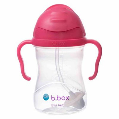 Miniaturka artykułu - B.BOX Bidon ze słomką malinowy, 240ml