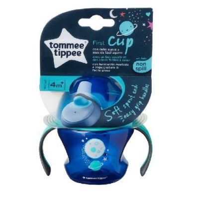 Miniaturka artykułu - Tommee Tippee Kubek Pierwszy z uchwytami niebieski, 150ml