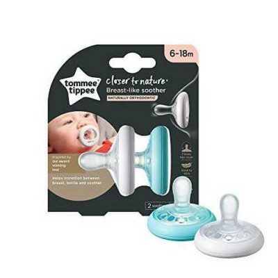 Miniaturka artykułu - Tommee Tippee CTN Smoczek BREAST-LIKE-SOOTHER  6-18M, 2 szt.