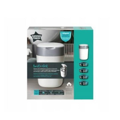 Miniaturka artykułu - Tommee Tippee Sangenic TEC  wkład 4-pak + POJEMNIK na zużyte pieluszki