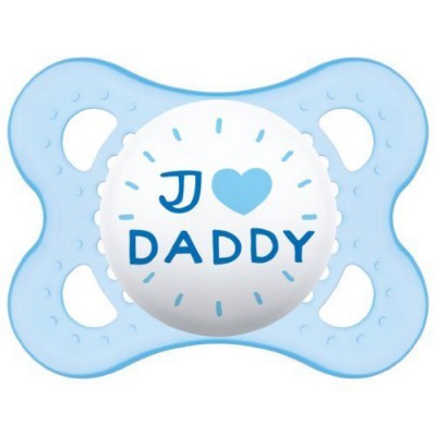 Miniaturka artykułu - MAM Smoczek uspokajający Love&Affection Daddy boy 2-6m, 1szt.