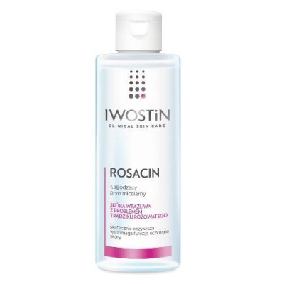 Miniaturka artykułu - IWOSTIN ROSACIN Łagodzący płyn micelarny, 215 ml