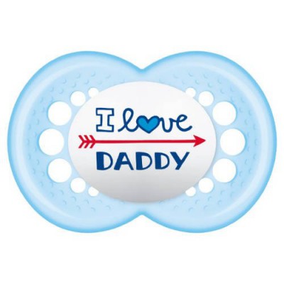 Miniaturka artykułu - MAM Smoczek uspokajający Love&Affection Daddy boy 6m+ 1szt.