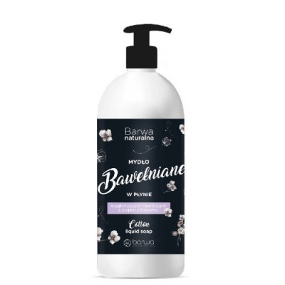 Miniaturka artykułu - BARWA Mydło w płynie - bawełniane, 500ml