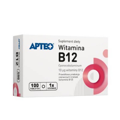 Miniaturka artykułu - APTEO Witamina B12, 100 tabletek