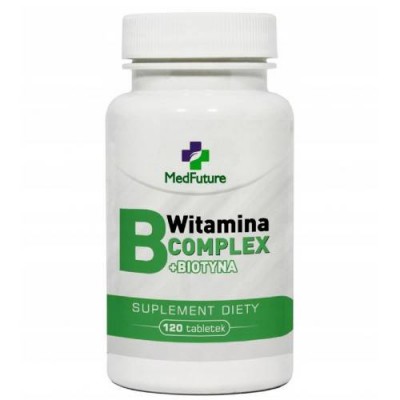 Miniaturka artykułu - MedFuture B-complex + biotyna, 120tabl.