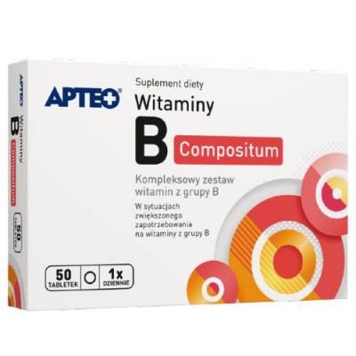 Miniaturka artykułu - APTEO Witaminy B compositum, 50 tabletek
