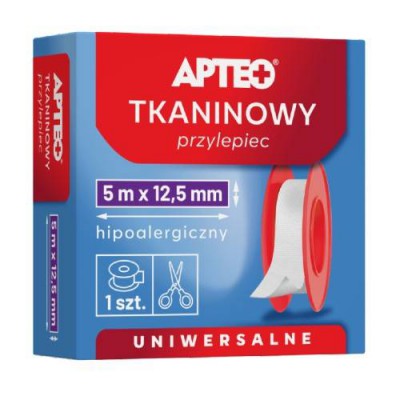 Miniaturka artykułu - APTEO CARE Przylepiec tkaninowy 5 m x 12,5 mm, 1 sztuka