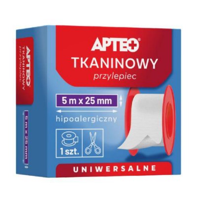 Miniaturka artykułu - APTEO CARE Przylepiec tkaninowy 5 m x 2,5 cm, 1 sztuka
