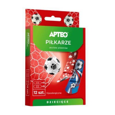 Miniaturka artykułu - APTEO Plastry dla dzieci - piłkarze, 12 sztuk