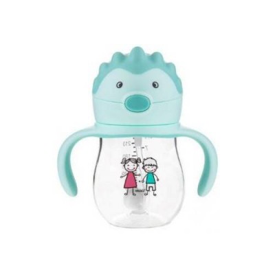 Miniaturka artykułu - AKUKU Bidon ze słomką z odważnikiem miętowy 250ml, 1szt.