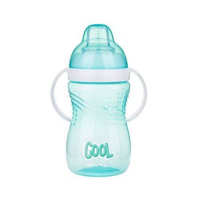 Miniaturka artykułu - AKUKU Kubek z miękkim ustnikiem 280ml miętowy, 1szt.