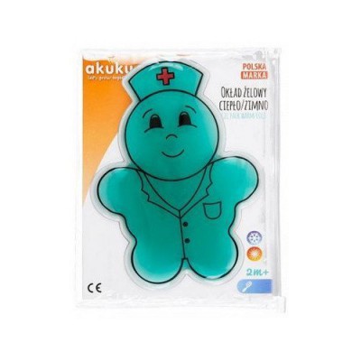 Miniaturka artykułu - AKUKU Okład Żelowy zimno/ciepło Doktor Zielony, 1szt.