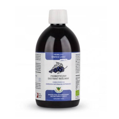 Miniaturka artykułu - LIVING FOOD BEZGLUTENOWY Probiotyczny Ekstrakt Roślinny Owoce Lasu, 500ml